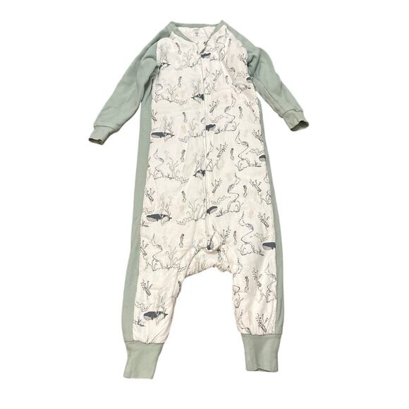NEST Bamboo Long Sleeve Footed Sleep Bag Undersea Print Size 2T-3T - Picture 1 of 6